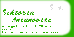 viktoria antunovits business card