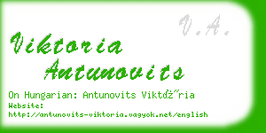 viktoria antunovits business card